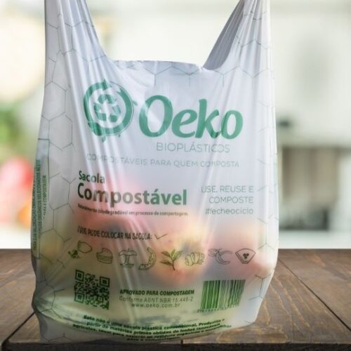 Sacola Biodegradável Compostável Oeko®